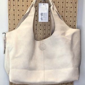 ah.dorned Tote W/Inner Pouch and Woven Strap